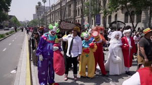 Zombies take over Santiago streets in annual costume celebration