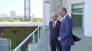 Germany's Merz welcomes Kazakh president for talks in Berlin