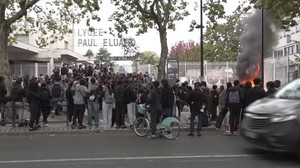 Students block access to Paris suburban high school in protest over conditions, funding