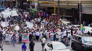South African marchers in Durban demand action against gender-based violence