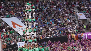 Catalonia's human towers rise and fall as thousands celebrate traditional contest
