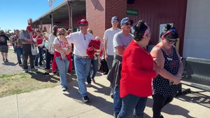 Nebraska voters gather ahead of Trump rally for Ricketts in competitive Senate race