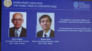 Kagan and Soai win 2026 Nobel chemistry prize