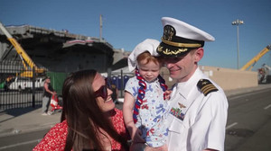 REFILE: Tears, cheers and long-awaited hugs as USS Abraham Lincoln returns to San Diego