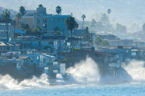 California coastline impacted by high tides