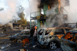 Aftermath of a Russian missile attack in Kyiv