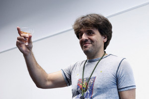 Karl Deisseroth, a co-winner of the 2026 Nobel Prize in Physiology or Medicine, at Stanford University's James H. Clark Center in Stanford