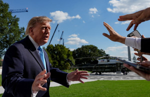 US President Trump travels to Grand Island, Nebraska