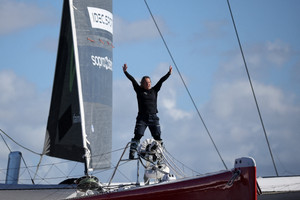 French skipper Alexia Barrier trains off Brest ahead of Route du Rhum