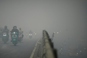 Haze from wildfires in Palembang, South Sumatra