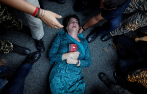 Protest against India's Chief Election Commissioner Gyanesh Kumar, in New Delhi
