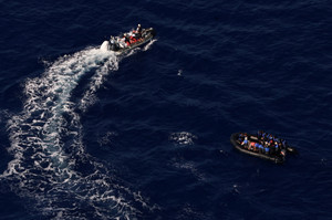 Aerial monitoring mission spots migrant crossings in central Mediterranean