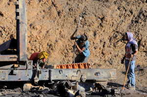 Aftermath of a drone strike during fighting between the ENDF and TPLF forces in Adi Mesno