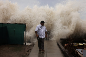 Tropical Storm Rachel in Long Beach, California