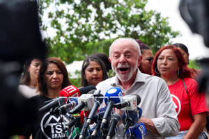 Brazilian President Luiz Inacio Lula da Silva speaks to the media in Brasilia
