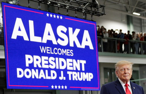 US President Donald Trump visits Alaska