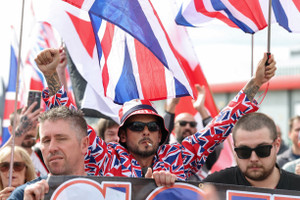 Demonstrations organised by South Coast Patriots and Stand Up To Racism, in Southampton
