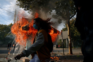 Anti-government protest by students in Tirana