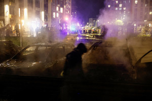 Aftermath of a Russian drone attack in Kyiv