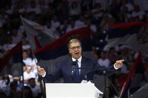 Rally of the ruling Serbian Progressive Party (SNS) in Belgrade