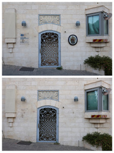 Combination image of British consulate in East Jerusalem