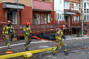 Aftermath of a Russian drone attack in Kyiv