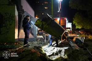 Aftermath of a recent Russian missile attack in Kyiv