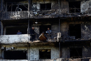 Aftermath of a Russian missile attack in kyiv