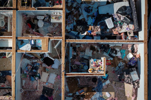 Aftermath of Hurricane Isaias, in Milton, Florida