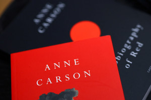 Books written by 2026 Nobel Prize for Literature winner Anne Carson on display at Waterstones bookshop in London